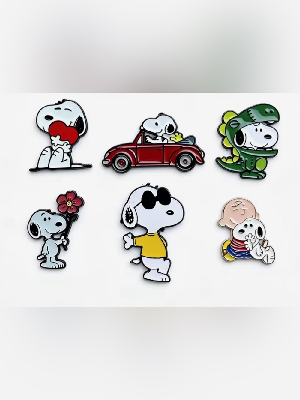 Peanuts Snoopy Pin Lot - Set of 6 - Fashion Pins Backpacks & Jackets lapel badge
